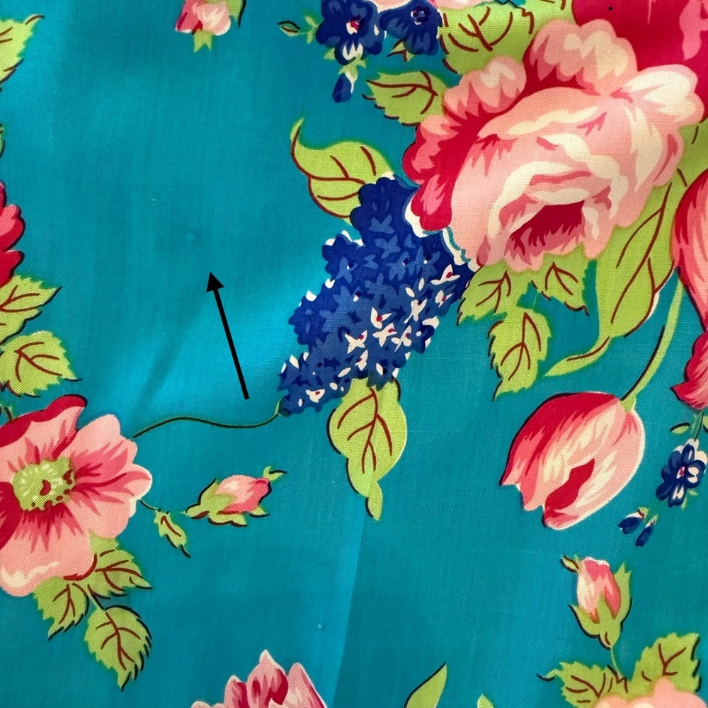 Vintage Adrienne Vittadini 100% Silk Floral Pants Size 6 Turquoise Blue Pleated - Picture 7 of 9